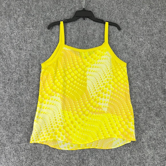 Cabi Sunburst Cami Sleeveless Tank Top Yellow Polka Dot Geometric Print M Womens - Picture 4 of 8